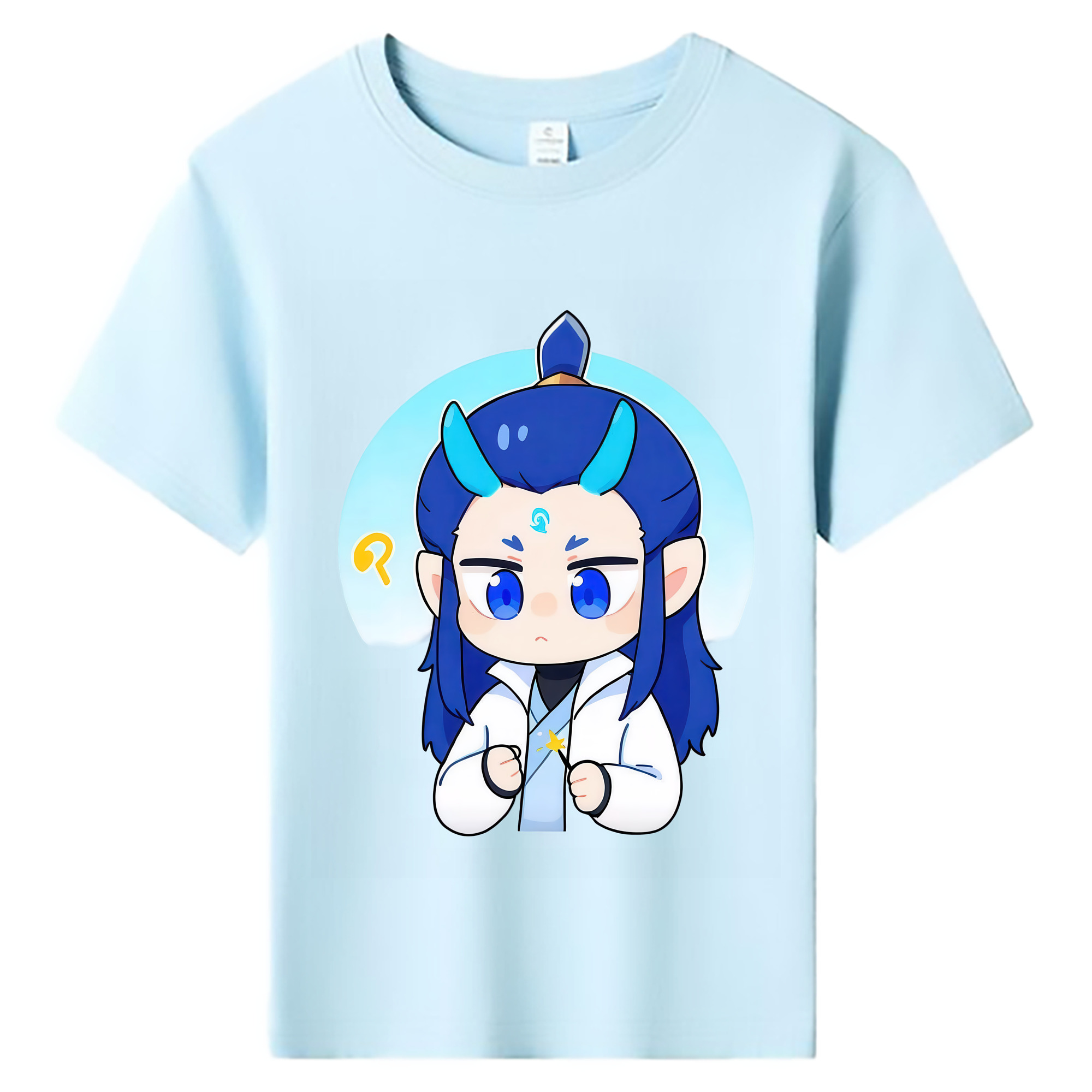 （画像用） Ne Zha 2 ナタ 魔童の大暴れ 綿100％キッズTシャツ（フロントプリント）